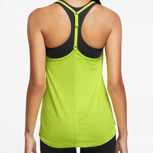 Nike Dri-fit Elastika Tank women’s training top in atomic green NWT Size Small - Picture 3 of 16